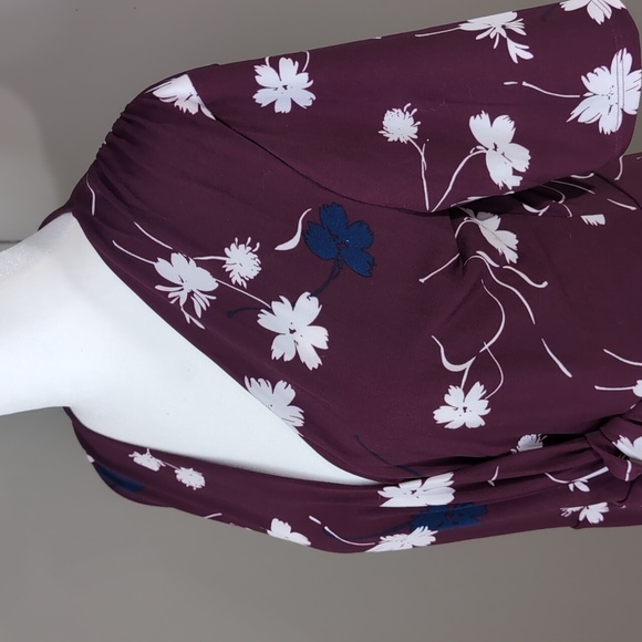 Banana Republic Purple Floral Midi Dress - Picture 3 of 6